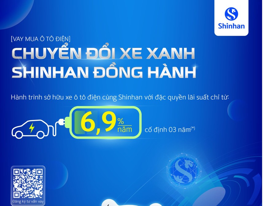 Ngân hàng Shinhan đồng hành cùng người dân trên hành trình chuyển đổi sang xe điện
