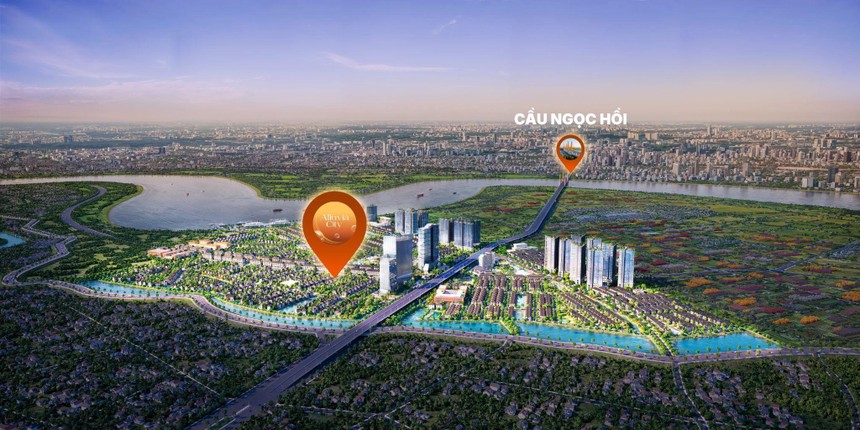 Dự án Alluvia City nằm kề bên cầu Ngọc Hồi tại cửa ngõ phía Đông Hà Nội