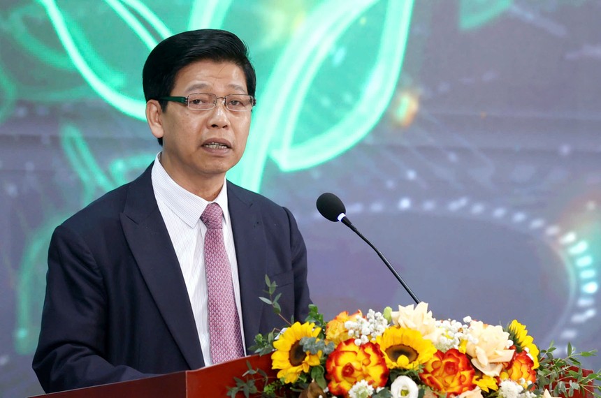 Ông Phạm Văn Hoành, Tổng Biên tập Báo Tài chính - Đầu tư tại Hội thảo "Đa dạng nguồn vốn cho phát triển bền vững". Ảnh: Dũng Minh