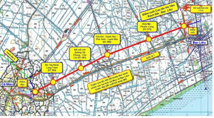 Đề xuất bổ sung quy hoạch tuyến cao tốc kết nối 2 đô thị lớn tại Cà Mau