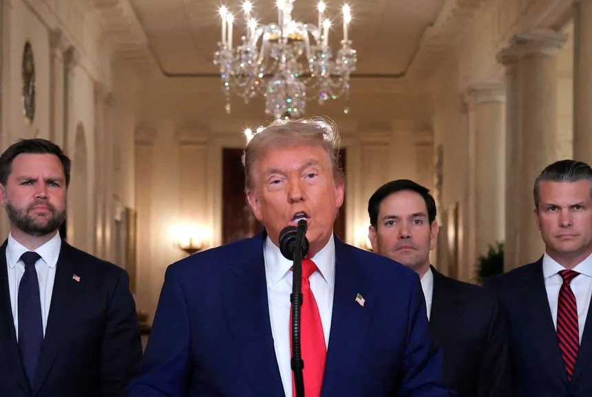 Tối 21/6 giờ Mỹ, tức sáng sớm nay 22/6 giờ Việt Nam, Tổng thống Mỹ Donald Trump tuyên bố lực lượng Mỹ đã tấn công Iran.