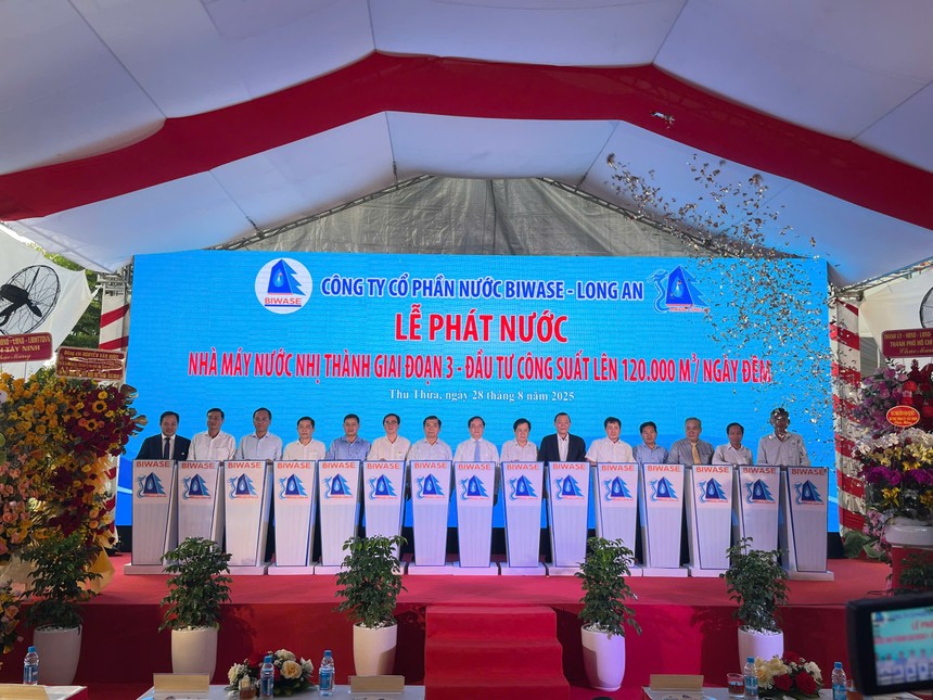 Biwase Long An vận hành Nhà máy nước Nhị Thành giai đoạn 3, nâng công suất lên 120.000 m3/ngày đêm