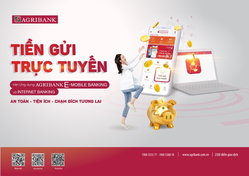 “Tiền gửi trực tuyến” siêu tiện lợi trên ứng dụng Agribank E-Mobile Banking