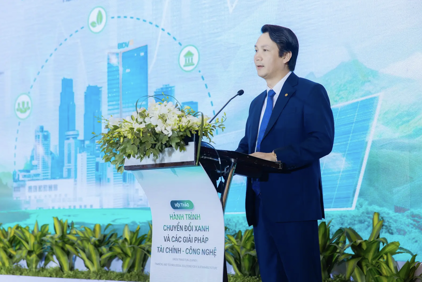 Ông Trần Long - Phó tổng giám đốc BIDV phát biểu tại Hội thảo