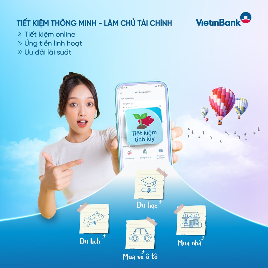 “Tiết kiệm thông minh – làm chủ tài chính” cùng VietinBank (CTG)