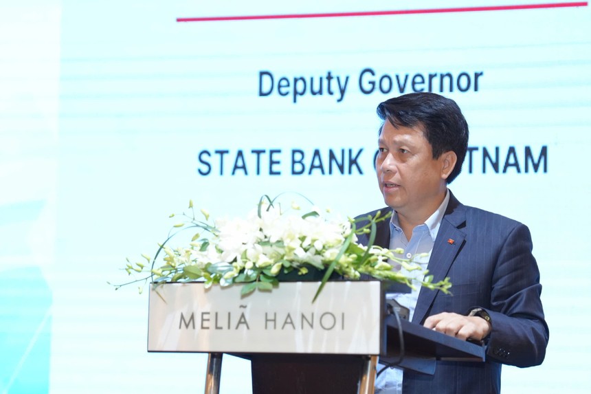 Phó Thống đốc NHNN Phạm Tiến Dũng chia sẻ tại Tọa đàm “Tăng cường năng lực quản trị rủi ro, nâng cao chất lượng tín dụng với mô hình xếp hạng, chấm điểm tín dụng áp dụng công nghệ mới”