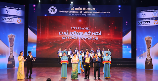 Agribank: Được vinh danh thành tựu vì Việt Nam số 2026 