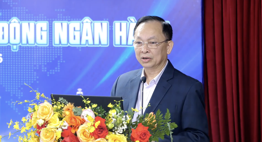Ông Đào Minh Tú, Phó Chủ tịch, Tổng Thư ký Hiệp hội Ngân hàng phát biểu khai mạc Hội thảo.