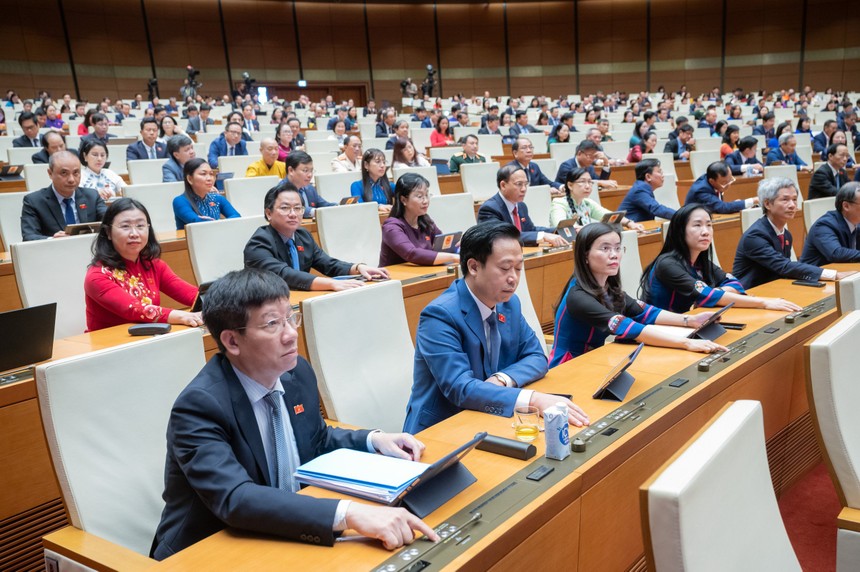 Quốc hội họp phiên bế mạc Kỳ họp thứ 7 sáng 29/6 (Ảnh: quochoi.vn)