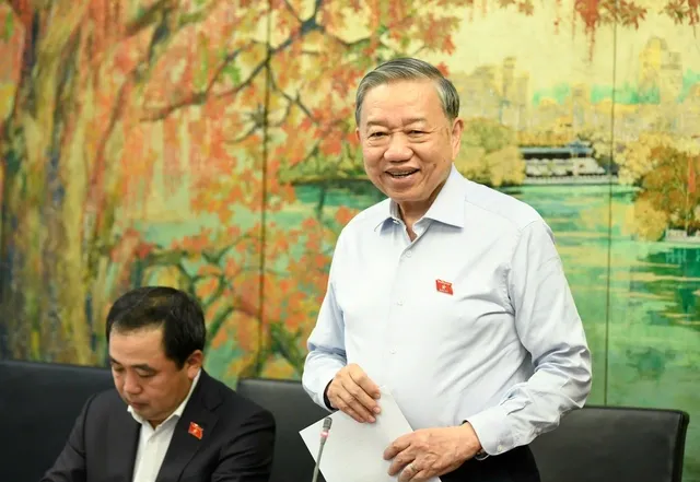 Tổng bí thư Tô Lâm phát biểu tại tổ Quốc hội chiều 8/4 về dự án Luật Thủ đô (sửa đổi) - Ảnh: Như Ý