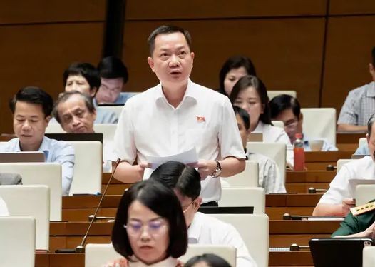 Đại biểu Trịnh Xuân An (đoàn Đồng Nai) thảo luận về dự thảo Luật Dầu khí chiều 8/8.