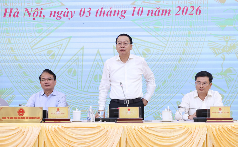 Thứ trưởng Nguyễn Đức Chi thông tin tại Họp báo Chính phủ trưa 3/10.