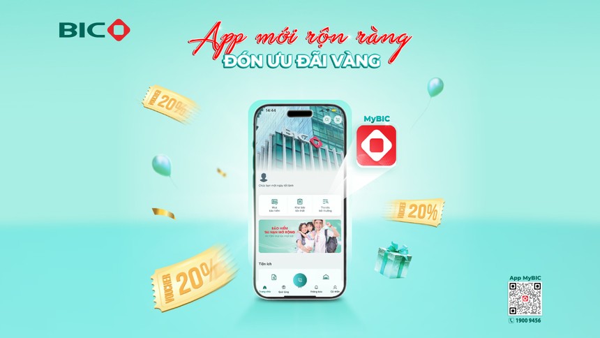 BIC tặng voucher giảm 20% phí bảo hiểm nhân dịp ra mắt ứng dụng MyBIC