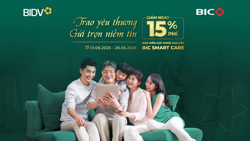 BIC giảm 15% phí bảo hiểm sức khoẻ cao cấp BIC Smart Care