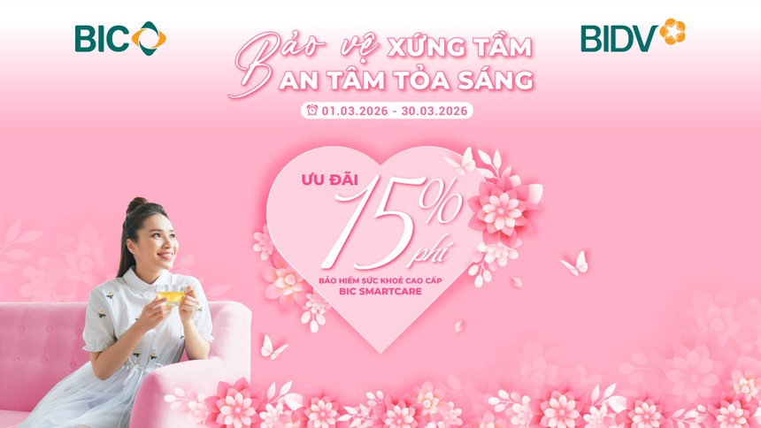 BIC ưu đãi 15% phí bảo hiểm sức khoẻ cao cấp mừng Ngày Quốc tế Phụ nữ