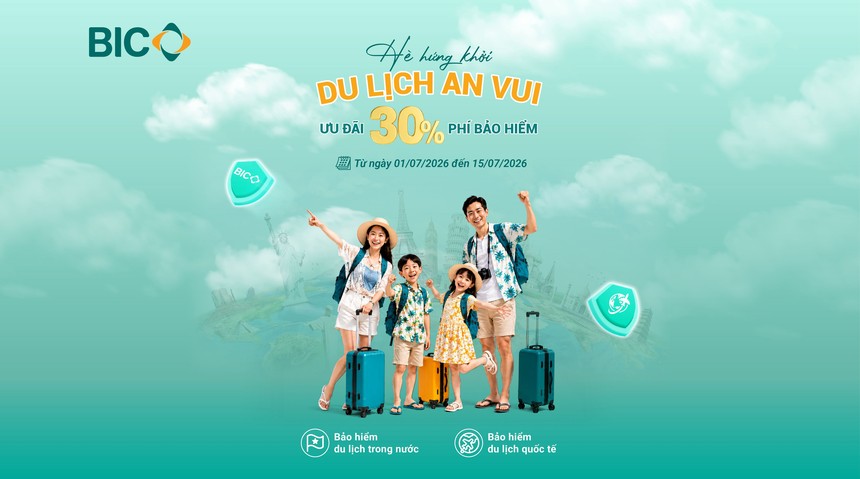 BIC ưu đãi 30% phí bảo hiểm du lịch