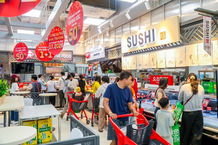 LOTTE MART Tây Ninh hiện diện nổi bật với diện tích kinh doanh khoảng 2.675 m²