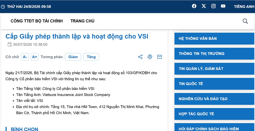 Thị trường bảo hiểm phi nhân thọ đón thêm tân binh VietSure Insurance