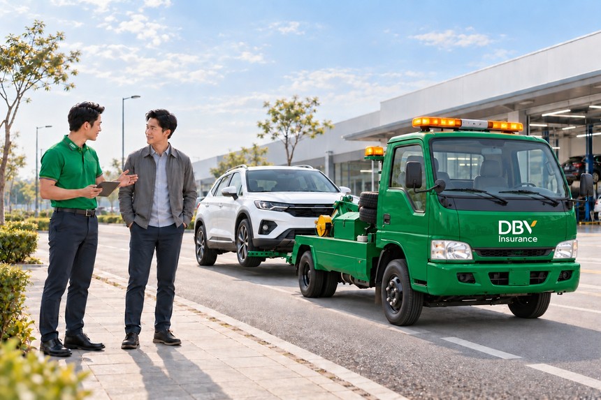 DBV tặng gói dịch vụ hỗ trợ khẩn cấp cho khách hàng mua bảo hiểm xe