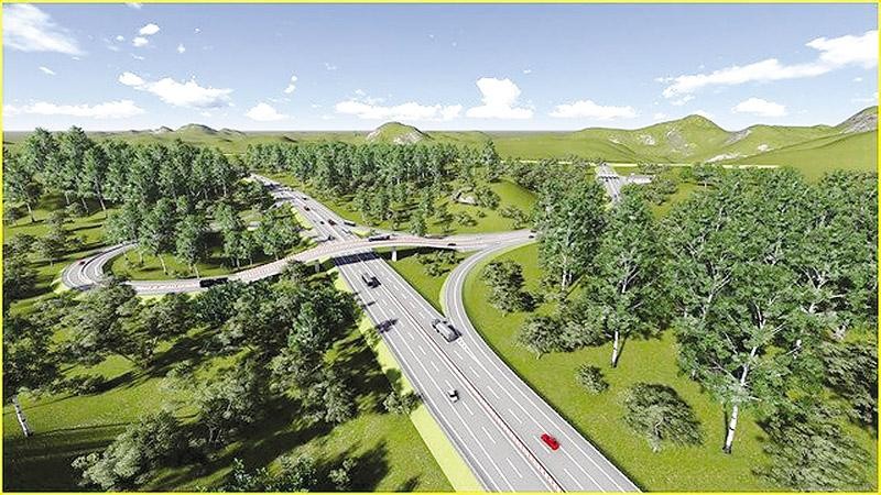 Phối cảnh một đoạn cao tốc Khánh Hòa - Buôn Ma Thuột. Ảnh: A.M