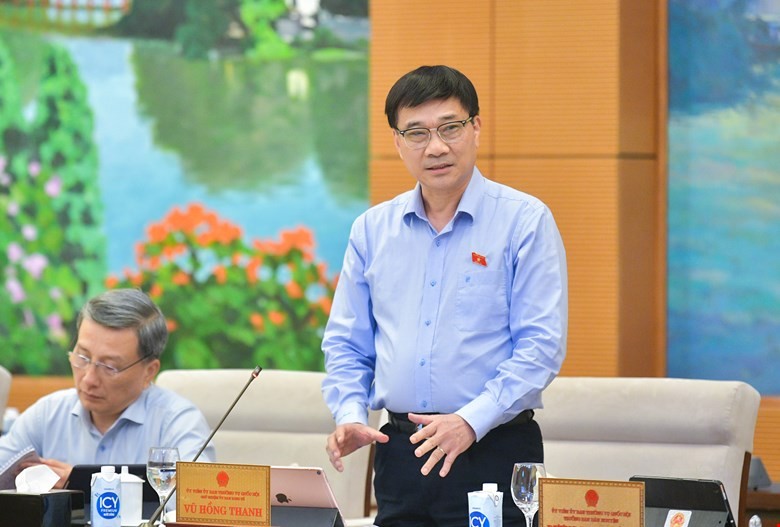 Chủ nhiệm Ủy ban Kinh tế Vũ Hồng Thanh phát biểu tại phiên họp.