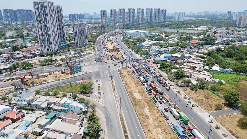 Nút giao thông hiện đại 3 tầng An Phú đang được triển khai nhanh chóng 