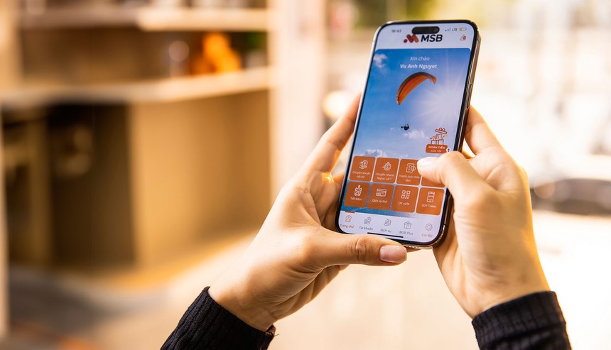 Giao diện thân thiện trên dịch vụ ngân hàng số MSB 