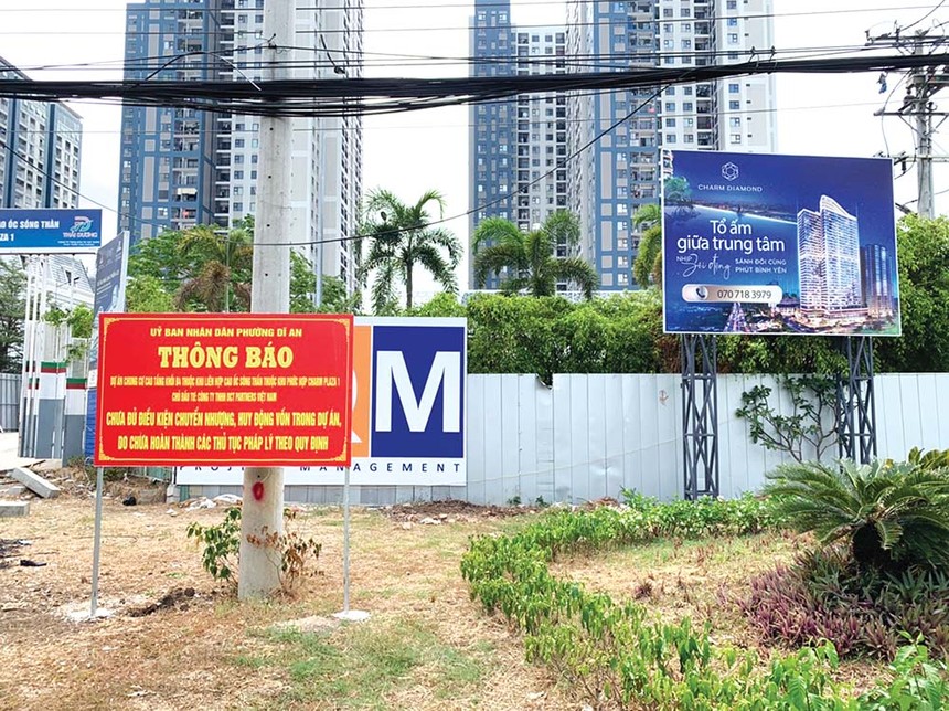 Dự án Charm Diamond dù được cấp giấy phép xây dựng nhưng vẫn chưa được đóng tiền sử dụng đất. Ảnh: G.H