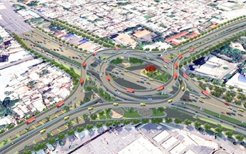 Phối cảnh phương án đầu tư nút giao Vũng Tàu đoạn giao giữa quốc lộ 51 với quốc lộ 1 tại Đồng Nai 