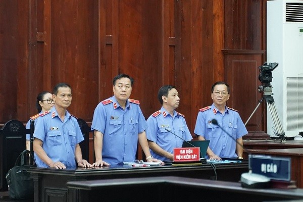 Đại diện Viện Kiểm sát Nhân dân Cấp cao tại TP.HCM trong phiên toà phúc thẩm.