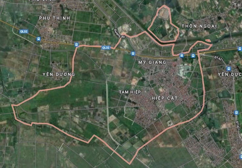 Toàn bộ khu vực được kêu gọi đầu tư tại huyện Phúc Thọ.