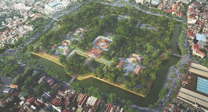 Phối cảnh tổng thể Thành cổ Sơn Tây sau tu bổ, phục dựng.