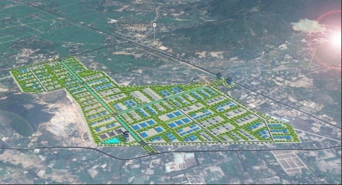 Ảnh phối cảnh Khu công nghiệp Hòa Hội - khu công nghiệp được quy hoạch gắn với đô thị sân bay Phù Cát. 