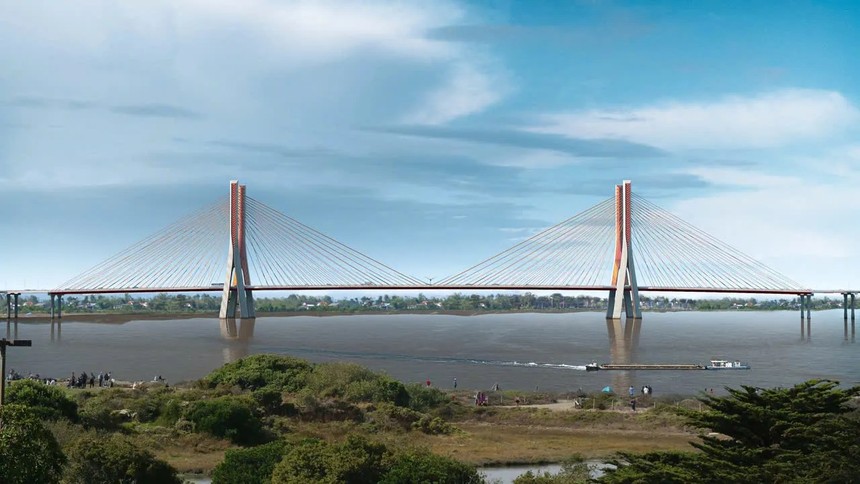 Phương án thiết kế cầu Ngọc Hồi đạt giải Nhất (Ảnh: Sở Quy hoạch và kiến trúc Hà Nội). 