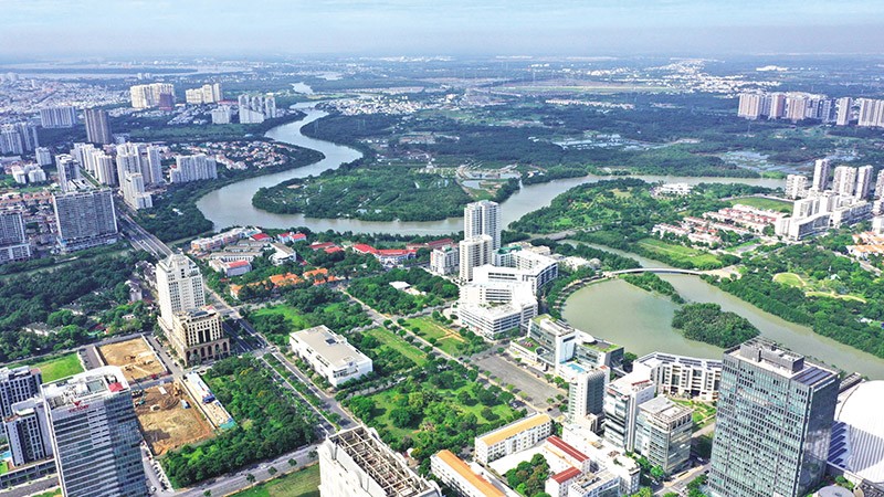 Khu đô thị Phú Mỹ Hưng tại TP.HCM. Ảnh: Lê Toàn 