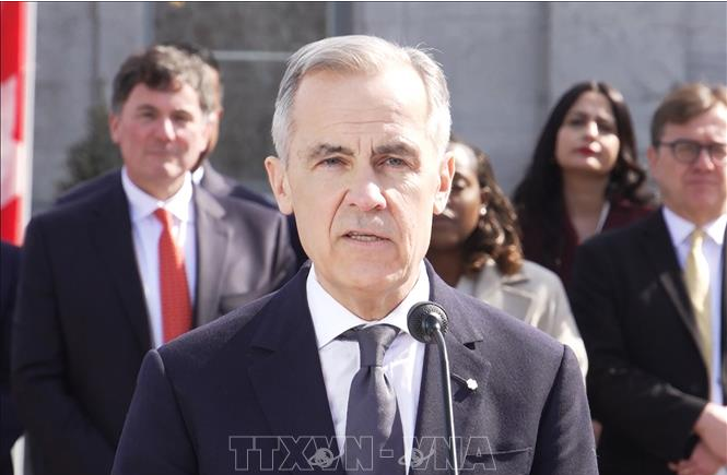Thủ tướng Canada Mark Carney . (Ảnh: THX/TTXVN) 