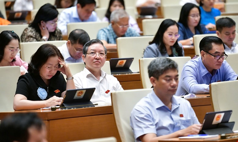 Một phiên họp toàn thể của Quốc hội khóa XV.