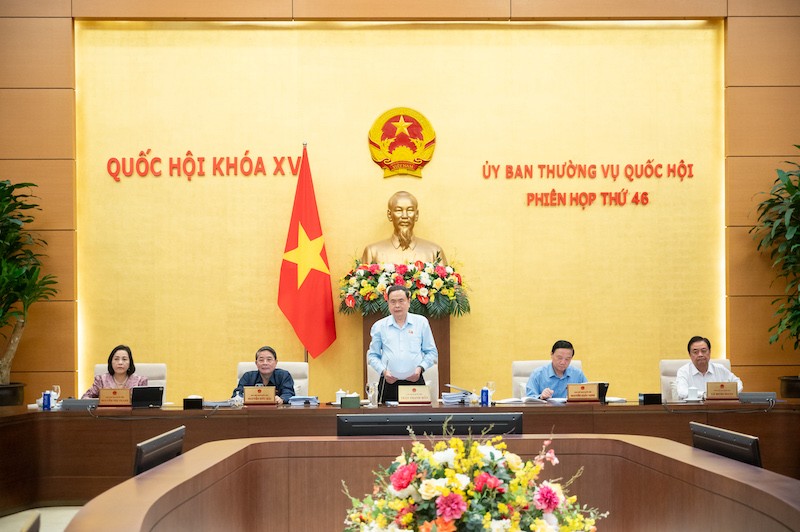 Chủ tịch Quốc hội Trần Thanh Mẫn phát biểu khai mạc phiên họp. Ảnh: PT. 