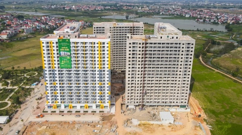 Bắc Giang dự kiến sẽ hoàn thành 5.594 căn nhà ở xã hội trong năm 2025. Ảnh: Nhà ở xã hội Evergreen Bắc Giang.