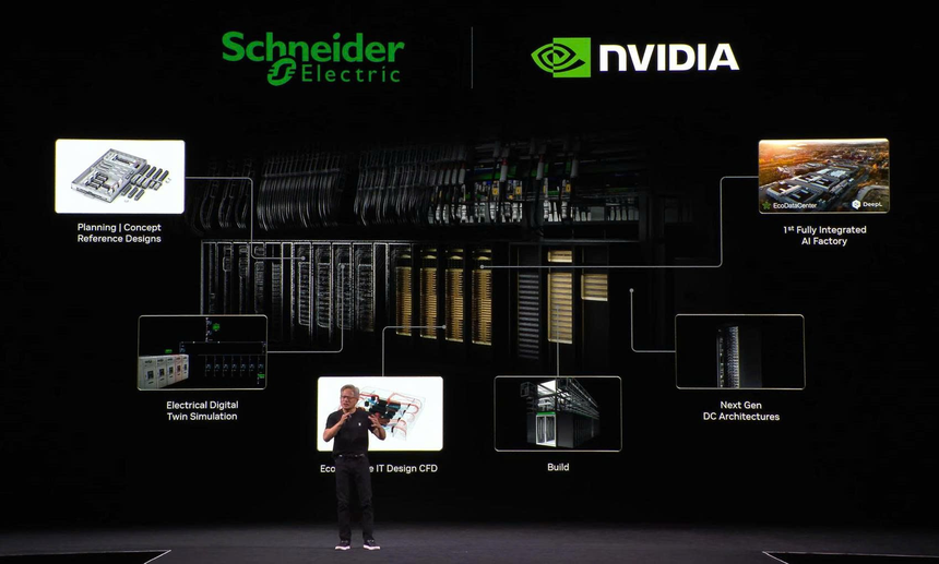 Ông Jensen Huang, CEO Nvidia: “Cùng với Schneider Electric, chúng tôi đang xây dựng các nhà máy AI: cơ sở hạ tầng thiết yếu đưa AI đến với mọi công ty, các ngành công nghiệp và xã hội”