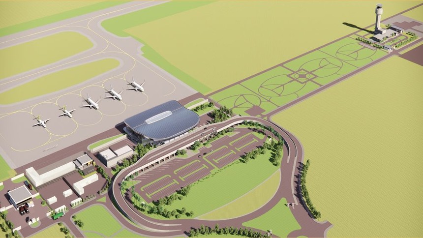 Phối cảnh Cảng hàng không Quảng Trị (nguồn: T&T). 