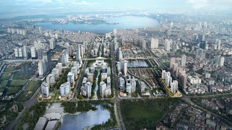 Phối cảnh khu đô thị Tây Hồ Tây.