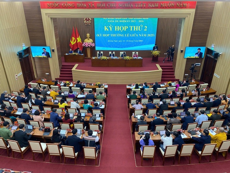 Quang cảnh Kỳ họp thứ 2 của HĐND tỉnh Quảng Ngãi diễn ra vào ngày 14/7.