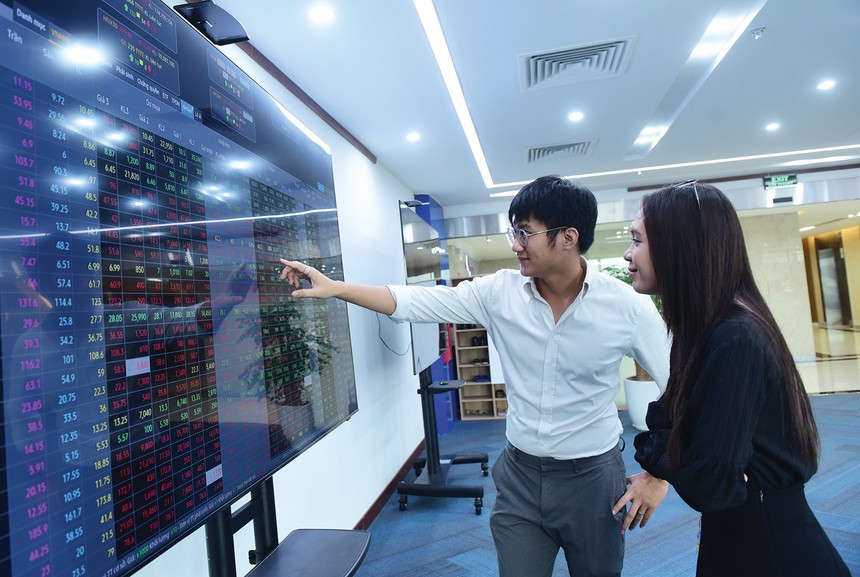 Ngân hàng là nhóm cổ phiếu dẫn dắt đà tăng của thị trường chứng khoán từ đầu năm tới nay