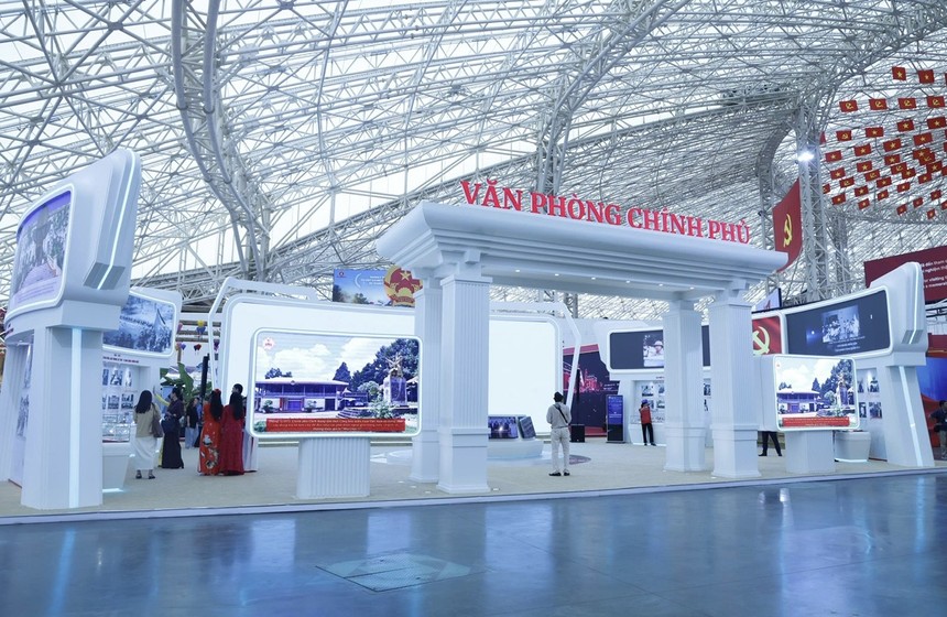 Không gian của Văn phòng Chính phủ tại Triển lãm thành tựu Đất nước.