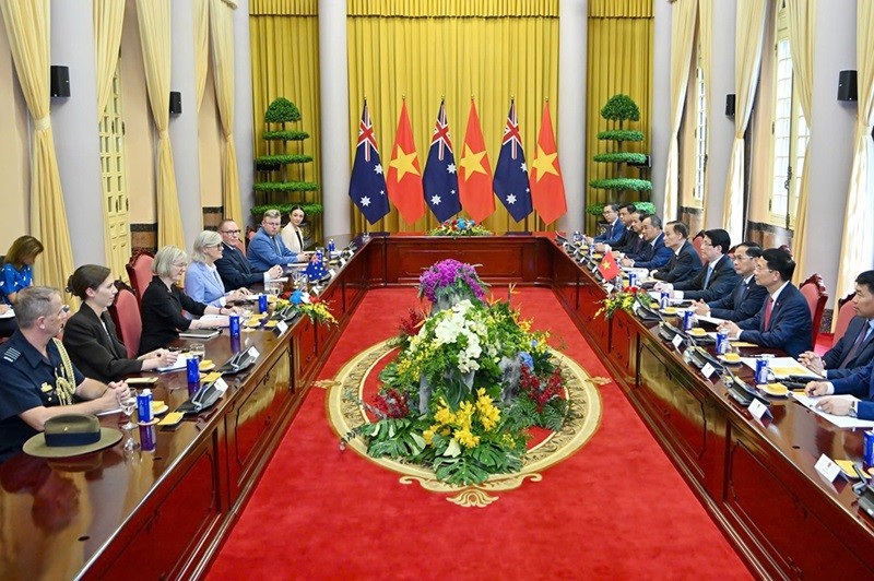 Toàn cảnh buổi hội đàm.