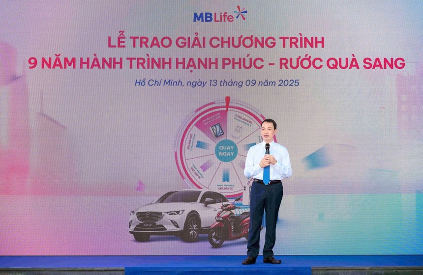 Ông Bùi Trung Kiên – Tổng giám đốc MB Life phát biểu tại buổi lễ.