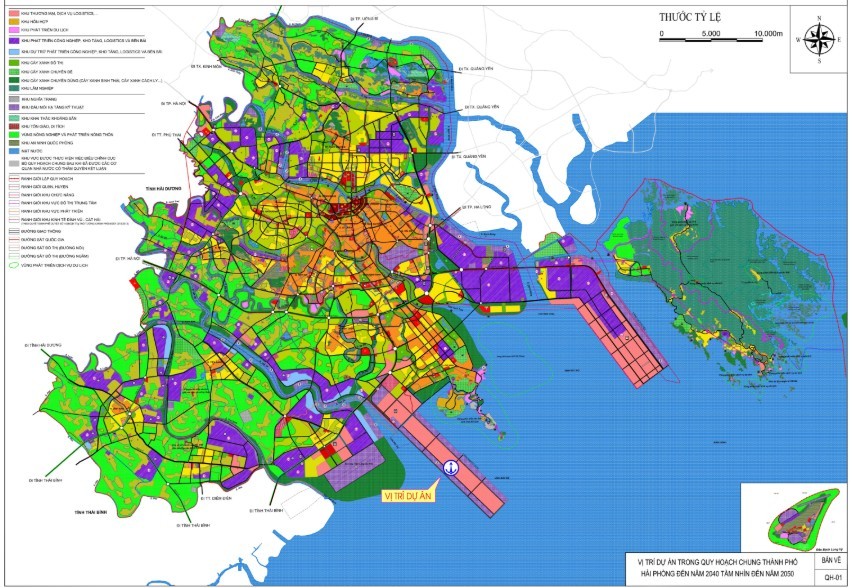 Vị trí dự án trong quy hoạch chung TP. Hải Phòng. 