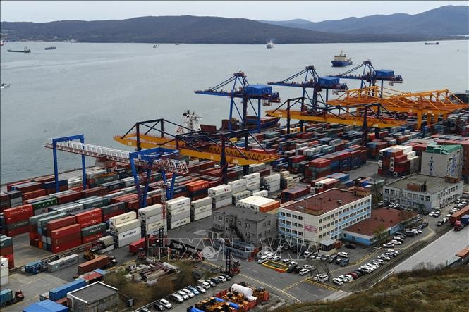 Cảng hàng hóa Vladivostok ở vùng Viễn Đông của Nga. Ảnh tư liệu: AFP/TTXVN