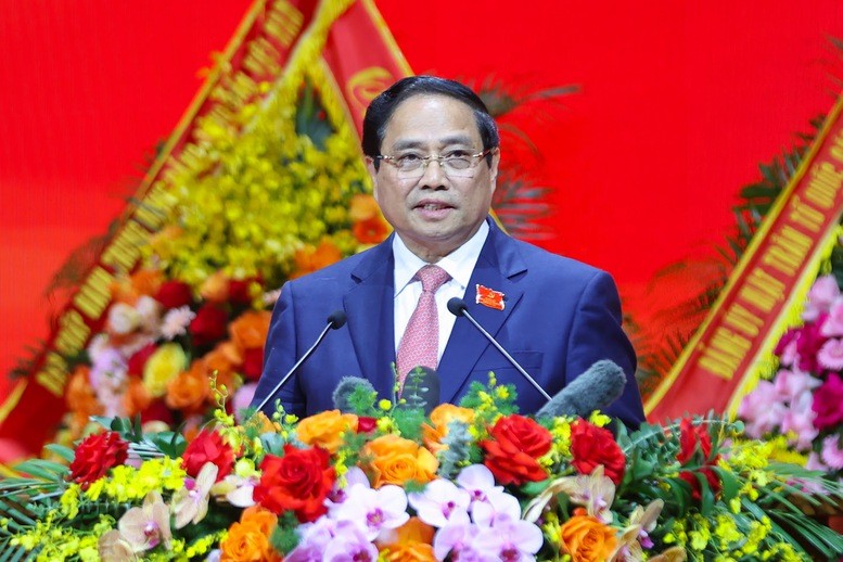 Bí thư Đảng ủy Chính phủ, Thủ tướng Chính phủ Phạm Minh Chính phát biểu khai mạc Đại hội.